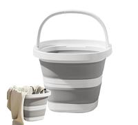Djowyh Seau Pliable en Plastique Grande Capacité | Récipient Polyvalent pour Eau Et Lavage,10L Seau Pliable Grande Capacité avec Poignée pour Camping Pêche Lessive Lavage de Voiture Plage