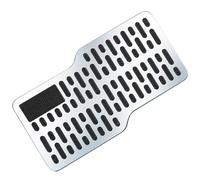 Djowyh Tapis de sol pour voiture, avec protection du talon, pédales en acier inoxydable résistantes à l'usure, antidérapantes, pour camion, SUV, tracteur