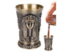 Djowyh Verres à liqueur en métal | de zinc 30 ml Gobelet à boire vintage égyptien, tasse à bière, pour hommes et femmes, vacances, week-end, fête, famille, amis, maison, sorcière