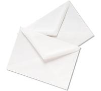 DJP Lot de 100 enveloppes blanches pour cartes de vœux 100 g/m² (184 x 133 mm)