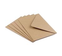 DJP Lot de 100 enveloppes kraft marron naturel C6 114 x 162 mm