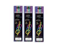 DJP Lot de 15 bracelets fluorescents de qualité supérieure de 20,3 cm avec connecteurs pour la fabrication de colliers, bracelets, sacs de fête pour enfants - Accessoires de fête, bâtons fluorescents