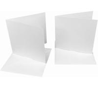 DJP Lot de 25 cartes vierges vierges et plissées avec enveloppes blanches 17,8 x 17,8 cm