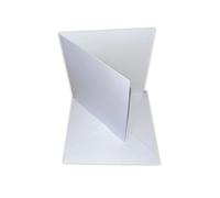 DJP Lot de 50 cartes et enveloppes carrées blanches plissées 10 x 10 cm