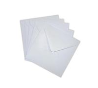 DJP Lot de 50 enveloppes carrées blanches unies 100 g/m² 105 x 105 mm