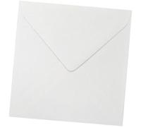 DJP Lot de 50 enveloppes carrées gommées blanches 130 x 130 mm 100 g/m²