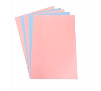 DJP Lot de 50 feuilles de papier cartonné pour fête prénatale Rose et bleu 160 g/m² 25 feuilles de chaque couleur