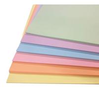 DJP Lot de 60 cartes pastel A4 160 g/m² 60 feuilles 6 nuances A4 pour photocopieur
