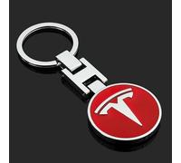 DJPCKDS Auto Porteclés pour Tesla Model Y 2021-2023, Porte Clef Voiture pour Voiture Accessoire Porteclés de Voiture pour Homme Femme,A