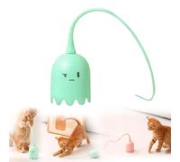 DJSDN Jouets for Chat d'intérieur, Jouet Automatique 2 en 1 en Silicone for Chat, Jouet for Chat Automatique, bâton for Chat d'intérieur, Jouet d'exercice Rechargeable(Green)