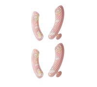 DJSKLDF Abattant WC Chauffant Tapis de Toilette à Domicile Coussin siège Type pâte Pot Universel Quatre Saisons Dessin animé Mignon Housse Accessoires Salle Bain(Pink rabbit-2Pairs)