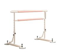 DJSKLDF Barre de Danse Barre Horizontale de Ventouse Pression Jambe Pratique Tige Danse Levage Mobile ménage pour Danse(Adjustable Double Tier 1.5 metres)