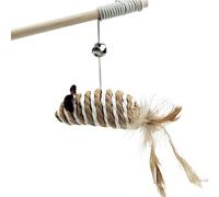 DJSKLDF Canne a Peche Chat 1PC Teaser Feather Toys Kitten Funny Colorful Rod Cat Wand Wood Pet Interactive Stick Supplies(Color3)