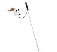 DJSKLDF Canne a Peche Chat 1PC Teaser Feather Toys Kitten Funny Colorful Rod Cat Wand Wood Pet Interactive Stick Supplies(Color3)