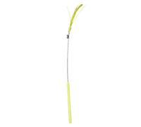 DJSKLDF Canne a Peche Chat Cat Interactive Toy Tail Grass Cats Sage Feather Long Pole Kitten Teasing Stick Bite Resistant Sound Supplies(Yellow)