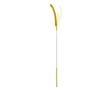 DJSKLDF Canne a Peche Chat Cat Teasing Stick Bite Resistant Soothing Tool Dog Sage Feather Tail Grass Toy Pet Supplies(Yellow)