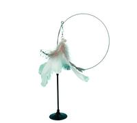 DJSKLDF Canne a Peche Chat Cat Toy Funny Toys Interactive Self Hi Feather for Cats Tease Bite Resistant with Sucker Stick Pet Supplies(Grey)