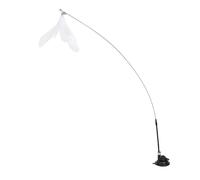 DJSKLDF Canne a Peche Chat Cat Toy Teasing Stick Interactive Toys Kitten Playing Feathers Wand with Bell Long Suction Cup Pole(Color 4)