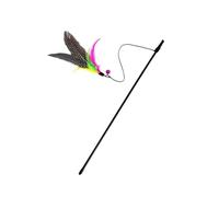 DJSKLDF Canne a Peche Chat Funny Kitten Toys Cat Teaser Interactive Toy Rod with Bell and Feather for Cats Stick