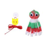 DJSKLDF Canne a Peche Chat Hanging Sound Octopus Cat Toys to Relieve Boredom and Self-Exciting Plush Elastic Rope Teasing Stick Pet Toy(Color1)