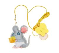DJSKLDF Canne a Peche Chat Interactive Cat Toy Hanging Simulation Funny Self-Hey for Kitten Playing Teaser Wand Supplies(Color03)
