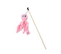DJSKLDF Canne a Peche Chat Octopus Plush Cat Stick Funny Pet Toys Interactive Playing Toy for Cats Teaser Kitten Rod Wand Accessories(Color1)