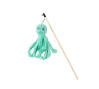 DJSKLDF Canne a Peche Chat Octopus Plush Cat Stick Funny Pet Toys Interactive Playing Toy for Cats Teaser Kitten Rod Wand Accessories(Color4)