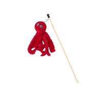 DJSKLDF Canne a Peche Chat Octopus Plush Cat Stick Funny Pet Toys Interactive Playing Toy for Cats Teaser Kitten Rod Wand Accessories(Color3)