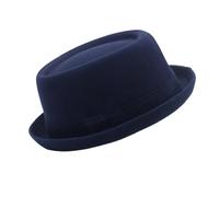 DJSKLDF Chapeau Haut de Forme Chapeau haut-de-forme rétro for hommes, casquettes Fedora, classique, Jazz, fête, voyage en plein air(Blue)