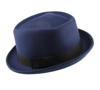 DJSKLDF Chapeau Haut de Forme Chapeaux de tarte au porc for hommes et femmes, bandeau avec nœud papillon, chapeau soleil Fedora, casquettes Trilby, Jazz, fête, voyage en plein air(Blue)