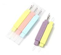 DJSKLDF Découseur 2 in 1 Sewing Needle Threader Seam Ripper Dual Purpose Tool Portable Home Thread Cutter Double Head with Protective Cover