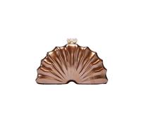 DJSKLDF Femmes Shell Embrayage Pochette en forme de coquillage for femme, sac à main créateur for soirée, mignon blanc rose champagne, bandoulière chaîne(Color 4)