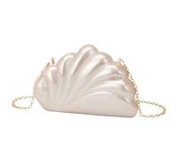 DJSKLDF Femmes Shell Embrayage Sac classique en forme d'éventail, couleur perle, sac à main, de soirée, bandoulière chaîne, simple pour Vacances Quotidiennes(Color 1)