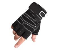 DJSKLDF Gants de Fitness Gants d'haltères for Hommes et Femmes, haltérophilie, Musculation, entraînement, Sport, Gymnastique, Protection de Poignet antidérapante(Black White,L)