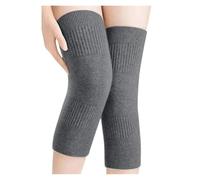 DJSKLDF Genouillères D'hiver 2Pcs Men Women Cashmere Knee Warmer Winter Warm Thermal Wool Pads Support Brace Cycling Ski Running Compression Sleeve(Gray,L(60-80kg))