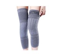 DJSKLDF Genouillères D'hiver 2PCS Winter Warm Wool Leg Warmers Sleeves Thick Fleece Lined Knee Pads Brace Support Guard Protector Long Thermal Wraps(Non slip-Medium Gray,XL)