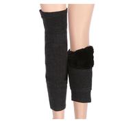 DJSKLDF Genouillères D'hiver Thick Warm Wool Kneepad Leg Guard Cashmere Knee Protector Windproof Coldproof Warmers for Women Men KneeCap Sleeves(Black)