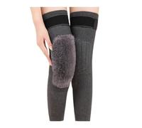 DJSKLDF Genouillères D'hiver Wool Knee Pads Support Brace Winter Warm Thermal Warmers Sleeve Ski Cycling Running 2PCS(Gray Velvet-Gray,M for 35-50KG)