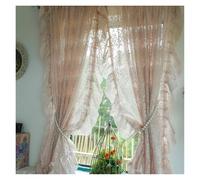 DJSKLDF Ruffle Curtains Rideau de fenêtre à Volants en Dentelle Style français Romantique Princesse for Cuisine, Salle Bain, Petit Rideau(Hook,W150cmxH200cm 1PC)