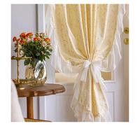 DJSKLDF Ruffle Curtains Rideaux de Ferme en Coton à Volants Floraux, Rideaux d'intimité for Salle Manger, Salon, Bain, Semi-occultants, décoration Vintage Chic(Style 1,W150XH140cm)