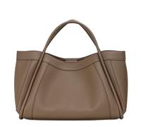 DJSKLDF Sac Cuir Femme Sac messager en cuir de vachette grande capacité, design niche, couche supérieure, automne et hiver, style étranger(Grey)