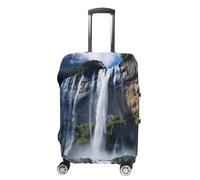 DJUETRUI Belle housse de bagage cascade anti-poussière housse de valise élastique lavable protection bagages de voyage protecteur de valise protecteur extensible pour bagages de 48,3 à 81,3 cm, Style