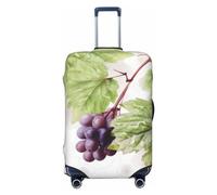 DJUETRUI Belle housse de bagage en forme de feuilles de vigne - Anti-poussière - Élastique et lavable - Protection de bagage de voyage extensible pour bagages de 45,7 à 81,3 cm, Noir , x-large
