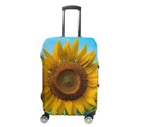 DJUETRUI Beutiful Housse de valise élastique en forme de tournesol - Anti-rayures - Lavable et anti-poussière - Convient aux bagages de 45,7 à 81,3 cm, Magnifique tournesol, L