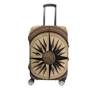 DJUETRUI Boussole Vent Road Map Housse de bagage anti-poussière Housse de valise élastique lavable Protection de bagages de voyage Protecteur de valise extensible pour bagages de 48,3 à 81,3 cm, Style