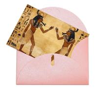 DJUETRUI Cartes de vœux de l'Égypte antique avec enveloppes, carte d'anniversaire vierge pour toutes les occasions anniversaire, remerciement, mariage, fêtes de vacances, 10,2 x 15,2 cm