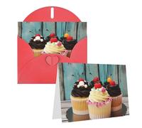 DJUETRUI Cartes de vœux vierges avec enveloppes pour gâteau de boulangerie, cartes de Saint-Valentin, pour remise de diplôme, mariage, 10,2 x 15,2 cm