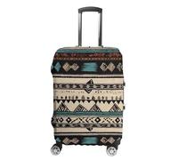 DJUETRUI Housse de bagage à motifs amérindiens - Housse de valise élastique anti-rayures - Lavable et anti-poussière - Convient aux bagages de 45,7 à 81,3 cm, Motifs indiens, M