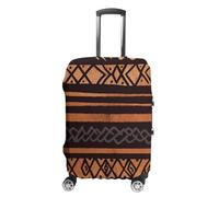 DJUETRUI Housse de bagage africaine en tissu tribal élastique anti-rayures pour valises de voyage lavable et anti-poussière pour bagages de 45,7 à 81,3 cm, Chiffon de boue africain tribal, XL