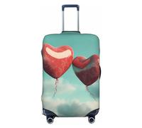 DJUETRUI Housse de bagage avec ballon sur l'eau, housse de valise élastique anti-rayures lavable et résistante à la poussière, convient aux bagages de 45,7 à 81,3 cm, noir, taille M, Noir , M